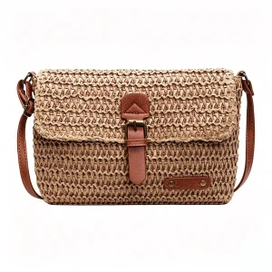 Woven Straw Crossbody Bag
