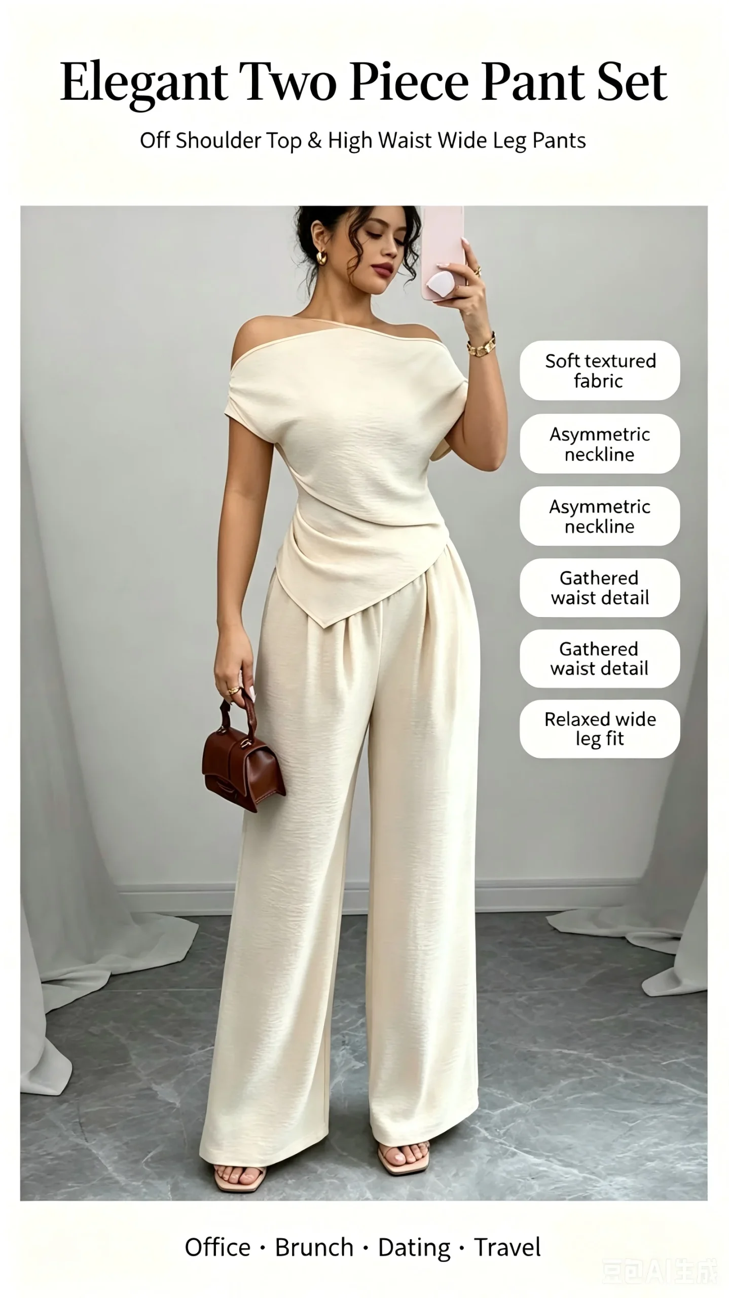 Elegant Asymmetric Two-Piece Set - Image 3