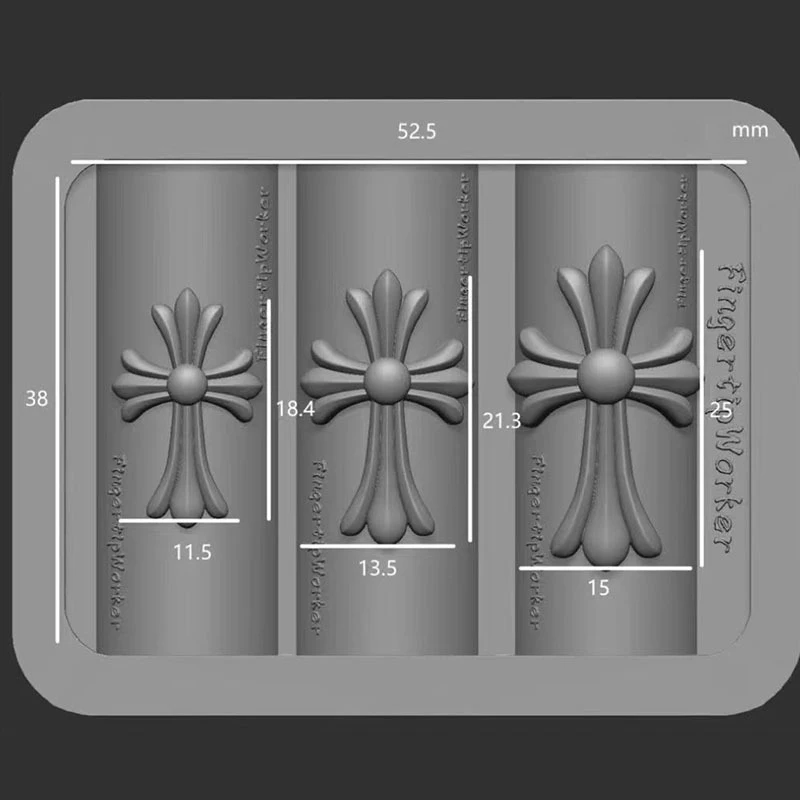 3D Gothic Rivet Nail Art Mold - Image 4