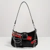 Retro Rivet Chain Shoulder Bag - Thumbnail Image 6