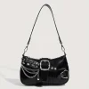 Retro Rivet Chain Shoulder Bag - Thumbnail Image 5