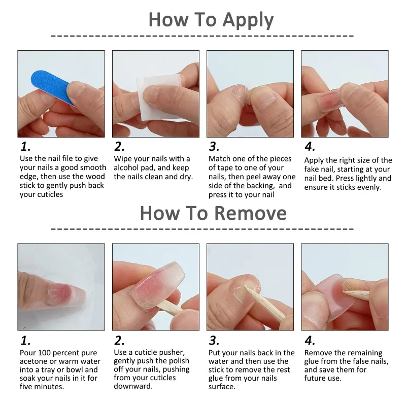 10Pcs Long French Fake Nails - Image 4