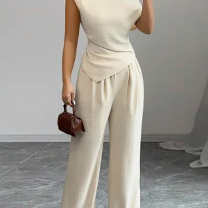 Elegant Asymmetric Two-Piece Set