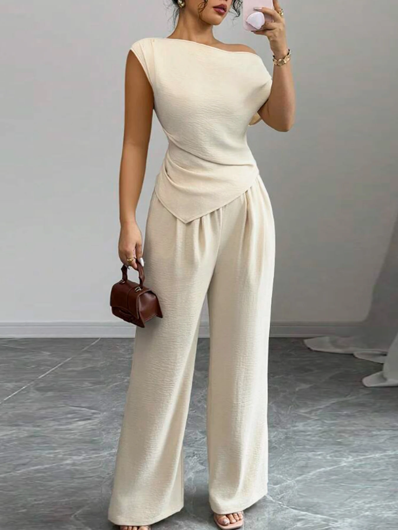 Elegant Asymmetric Two-Piece Set - Image 1