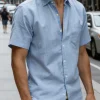 Men’s Lightweight Linen Shirt - Thumbnail Image 4