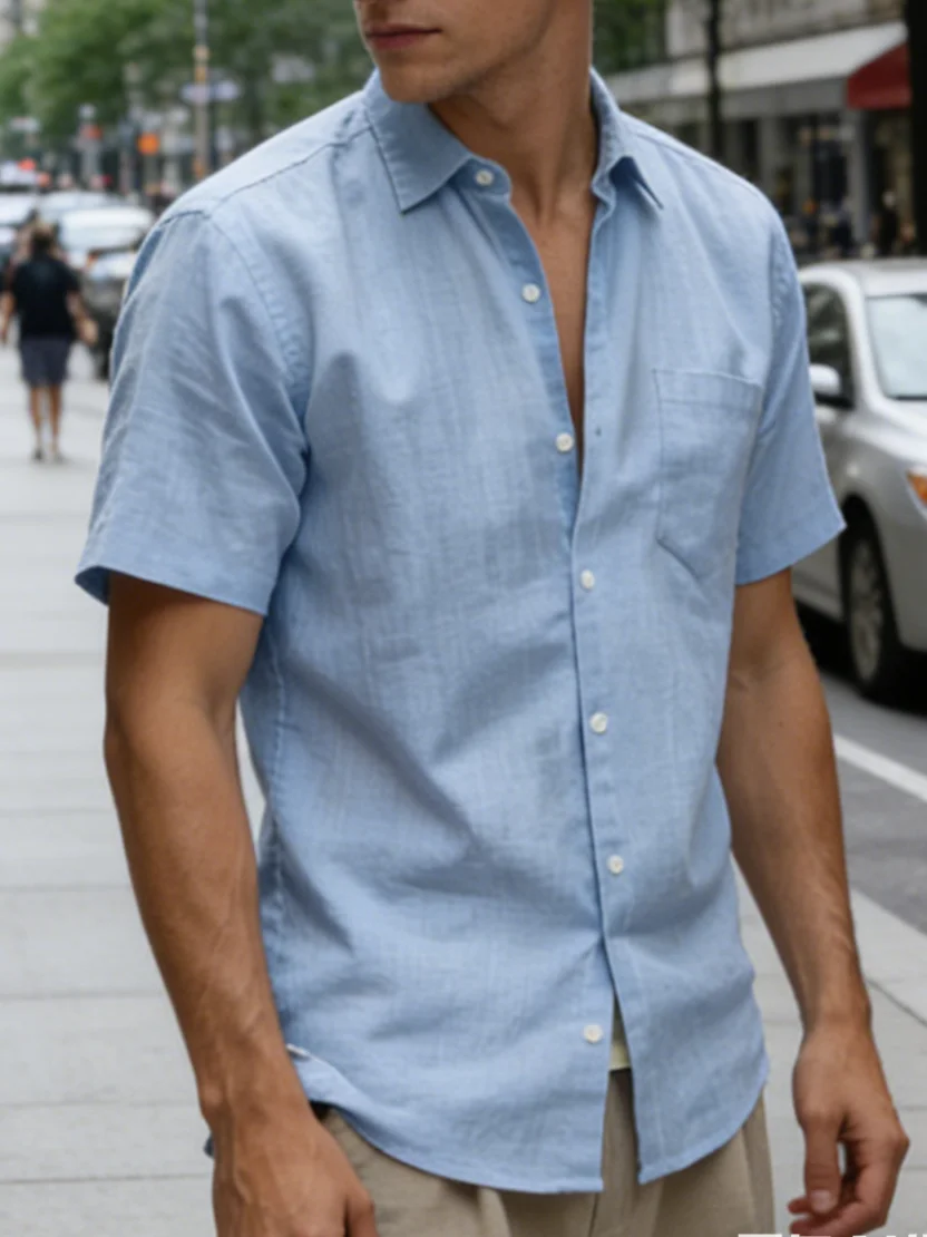 Men’s Lightweight Linen Shirt - Image 4