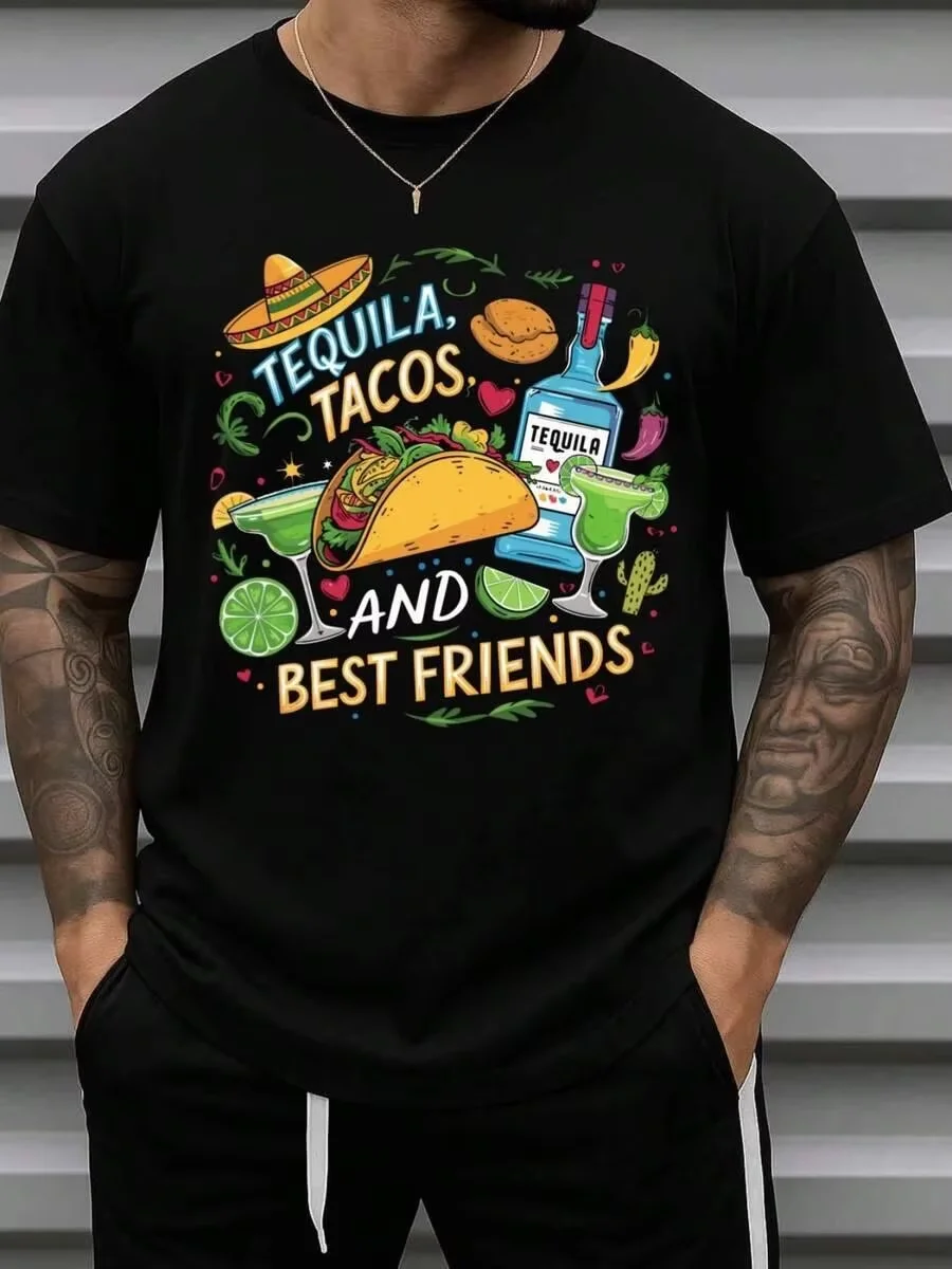 Tequila Tacos Graphic Tee - Image 1