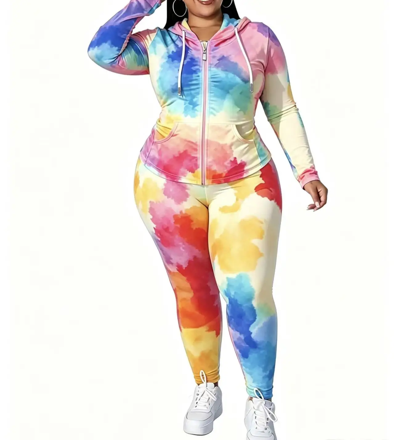 Rainbow Tie-Dye Active Set - Image 1