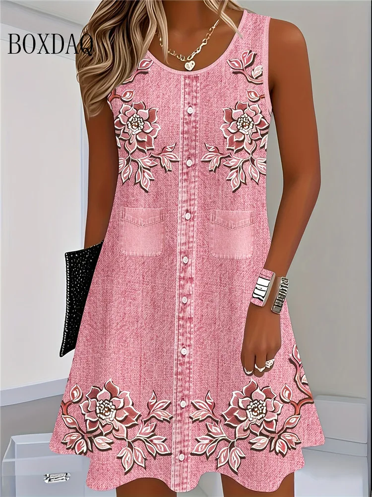 Bohemian Floral Summer Dress - Image 2