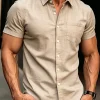 Men’s Lightweight Linen Shirt - Thumbnail Image 3