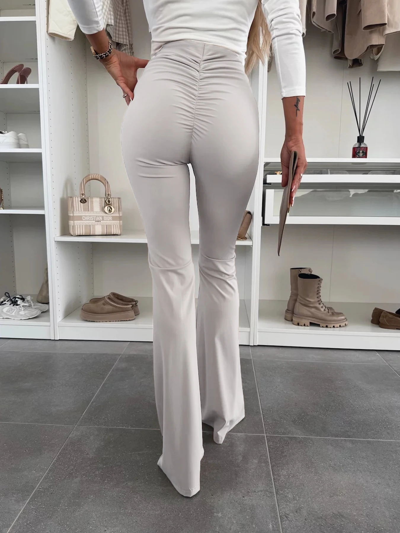 High-Waist Flare Leg Pants - Image 2