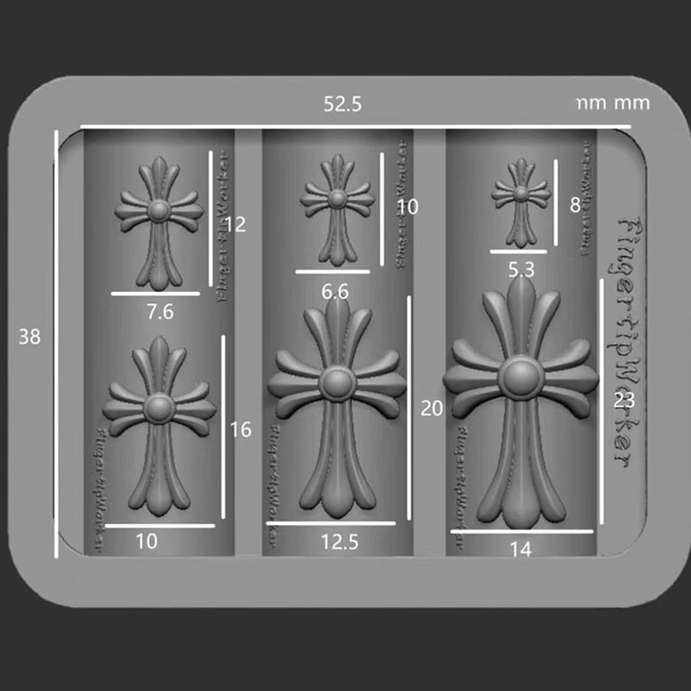 3D Gothic Rivet Nail Art Mold - Image 5