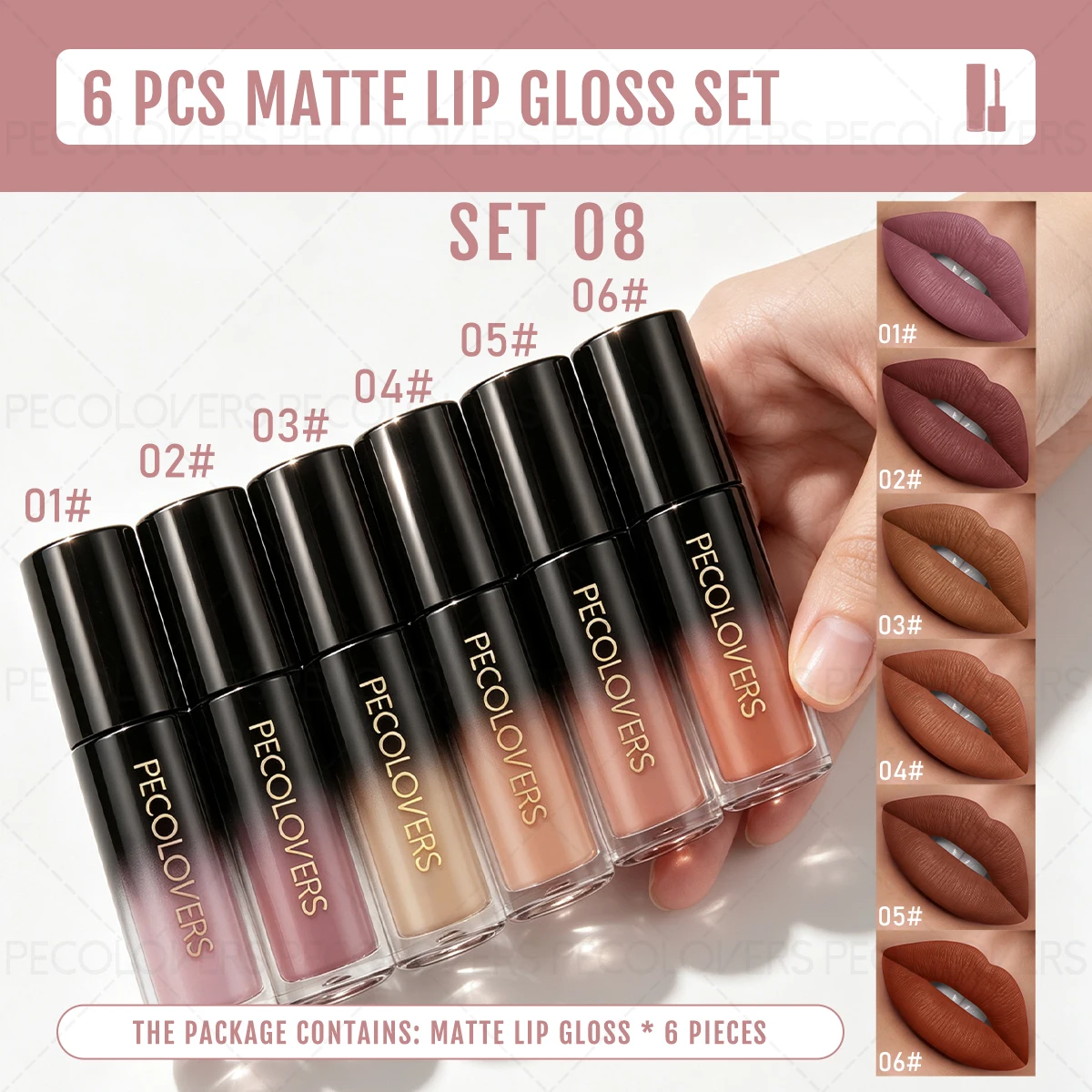 6-Piece Matte Lip Tint Set - Image 4